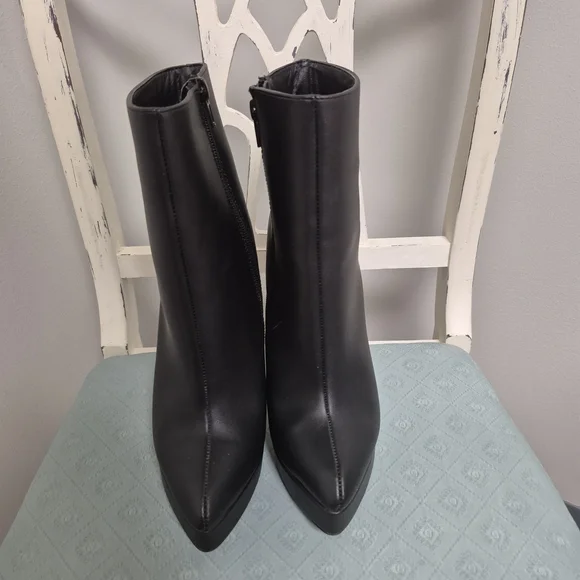 Fashion Nova Sleek Black Heeled Boots - Picture 2 of 14
